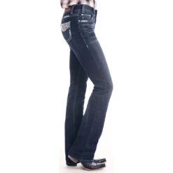 Rock & Roll Denim Women's Embellished Mid Rise Bootcut Jeans -Wrangler || Ariat || ROPER Sales Store 6119f81a054ebb18fc8ca0e7a6bbc230