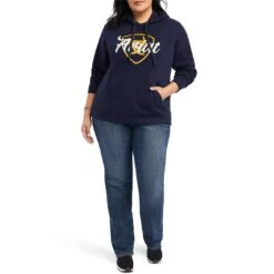 Ariat Women's REAL Shield Logo Hoodie -Wrangler || Ariat || ROPER Sales Store AIL 10041679 full plus