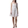 EnKay Women's Eyelet Tiered Spaghetti Strap Dress -Wrangler || Ariat || ROPER Sales Store N937 White 1272