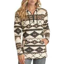 Powder River Outfitters Women's Aztec Print Hoodie -Wrangler || Ariat || ROPER Sales Store PAN PRWO91RZXN12