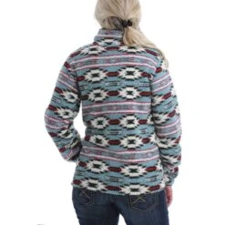 Cinch Women's Southwest Printed Fleece Pullover -Wrangler || Ariat || ROPER Sales Store RCK MAK9821002 BK