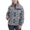 Cinch Women's Southwest Printed Fleece Pullover -Wrangler || Ariat || ROPER Sales Store RCK MAK9821002 FT