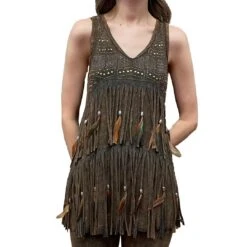 Pat Dahnke Women's Distressed Tiered Tunic Top