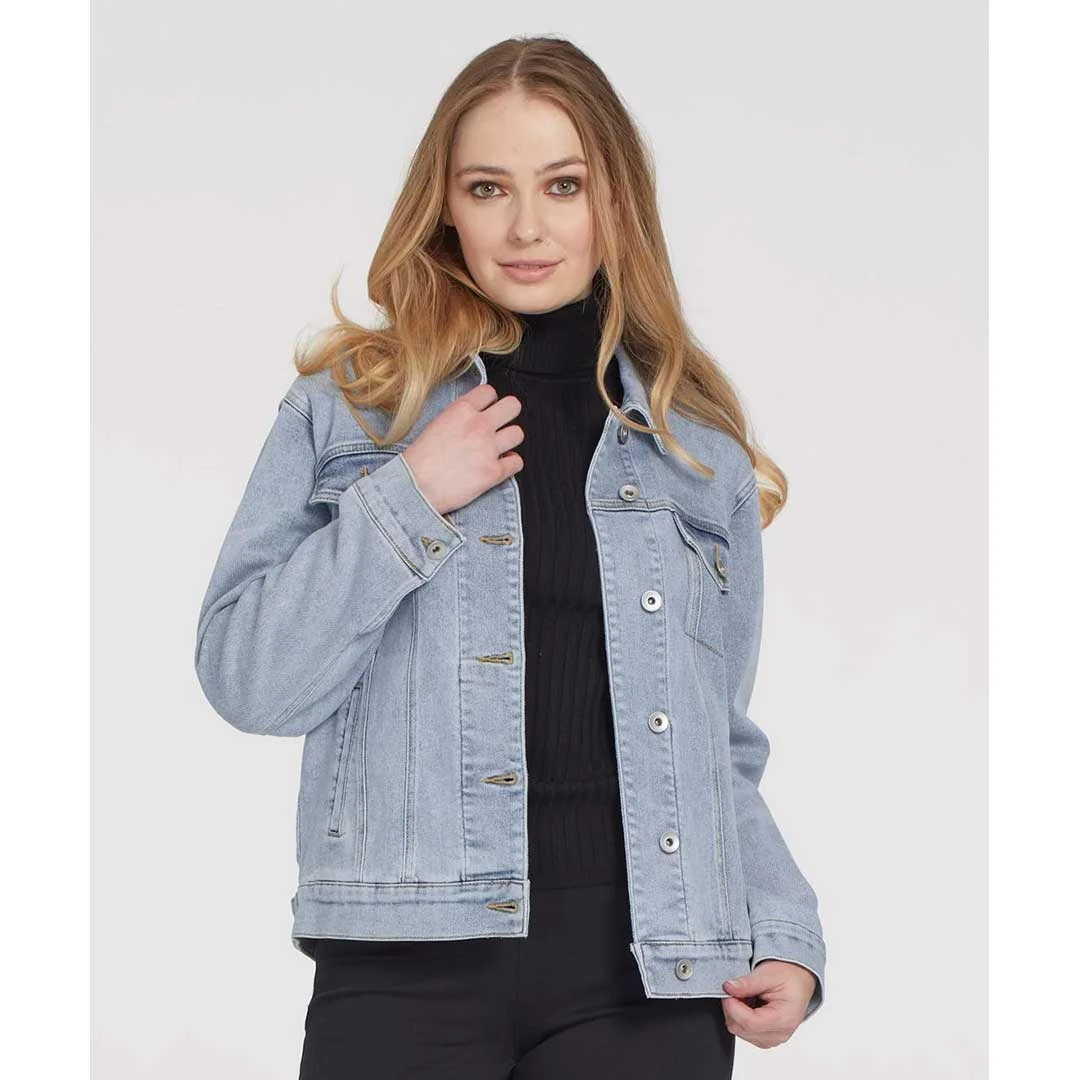 Tribal Women's Stretchy Boyfriend Jean Jacket 3 Tribal Women's Stretchy Boyfriend Jean Jacket