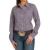 Cinch Women's Stripe Dot Print Button-Down Shirt -Wrangler || Ariat || ROPER Sales Store cinch women s stripe dot print button down shirt