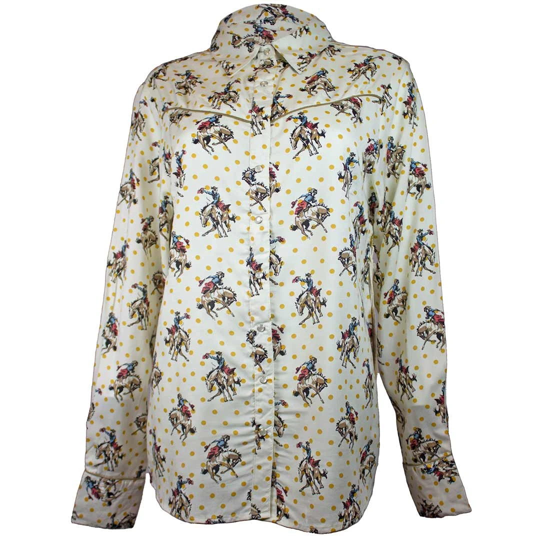 Cotton & Rye Outfitters Women's Bronc Print Snap Shirt 3 Cotton & Rye Outfitters Women's Bronc Print Snap Shirt