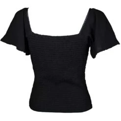 EnKay Women's Cropped Off-Shoulder Smocked Top -Wrangler || Ariat || ROPER Sales Store enkay women s cropped off shoulder smocked top