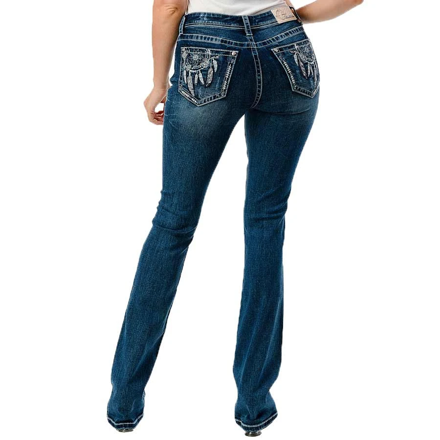 Grace In LA Women's Dreamcatcher Bootcut Jeans 3 Grace In LA Women's Dreamcatcher Bootcut Jeans