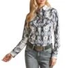Rock & Roll Cowgirl Women's Aztec Print Snap Shirt 1 Rock & Roll Cowgirl Women's Aztec Print Snap Shirt -Wrangler || Ariat || ROPER Sales Store img10796 rock roll cowgirl women s aztec print snap shirt