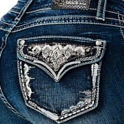 Grace In LA Women's Faux Flap Pocket Bootcut Jeans -Wrangler || Ariat || ROPER Sales Store img12145 grace in la women s faux flap pocket bootcut jeans