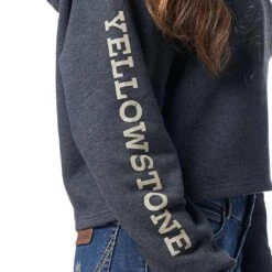 Wrangler X Yellowstone Women's Ranch Hand Cropped Hoodie -Wrangler || Ariat || ROPER Sales Store img12621 wrangler x yellowstone women s ranch hand cropped hoodie
