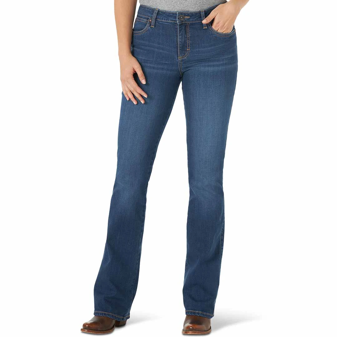 Wrangler Women's Aura Instantly Slimming Straight Leg Jeans 4 Wrangler Women's Aura Instantly Slimming Straight Leg Jeans - Image 2