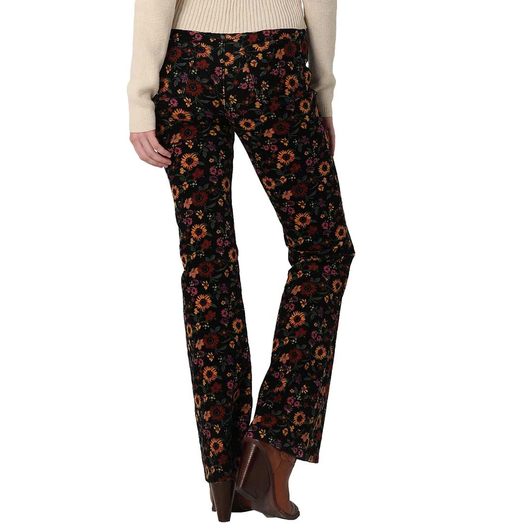 Wrangler Women's Fierce Flare Floral Print Corduroy Jeans 5 Wrangler Women's Fierce Flare Floral Print Corduroy Jeans - Image 3