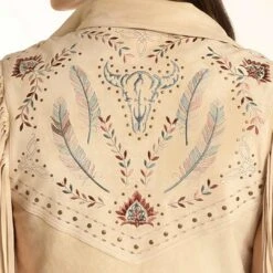 Rock & Roll Cowgirl Women's Embroidered Micro Suede Cropped Vest 7 Rock & Roll Cowgirl Women's Embroidered Micro Suede Cropped Vest -Wrangler || Ariat || ROPER Sales Store img16468 rock roll cowgirl women s embroidered micro suede cropped vest
