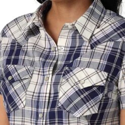 Wrangler Women's Essential Short Sleeve Plaid Snap Shirt 16 Wrangler Women's Essential Short Sleeve Plaid Snap Shirt -Wrangler || Ariat || ROPER Sales Store img16998 wrangler women s essential short sleeve plaid snap shirt