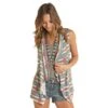 Rock & Roll Cowgirl Women's Aztec Print Vest -Wrangler || Ariat || ROPER Sales Store img18582 rock roll cowgirl women s aztec print vest
