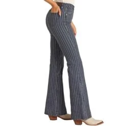 Rock & Roll Denim Women's High Rise Extra Stretch Stripe Trouser Jeans -Wrangler || Ariat || ROPER Sales Store img20147 rock roll denim women s high rise extra stretch stripe trouser jeans