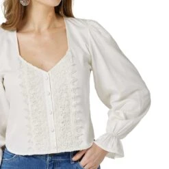 Wrangler Women's Retro Boho Crochet Button Blouse -Wrangler || Ariat || ROPER Sales Store img22459 wrangler women s retro boho crochet button blouse