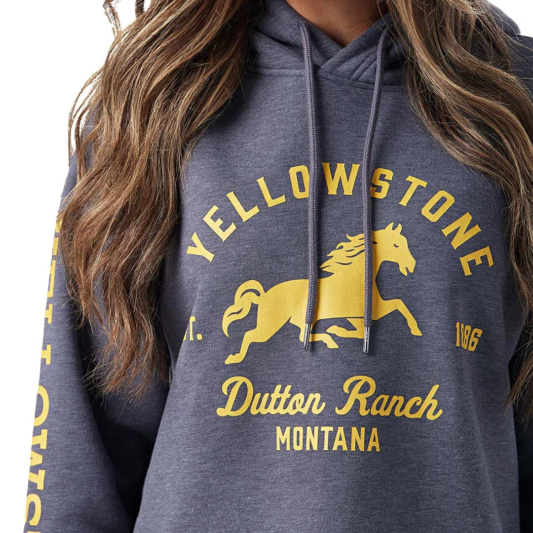 Wrangler X Yellowstone Women's Dutton Ranch Cropped Hoodie 5 Wrangler X Yellowstone Women's Dutton Ranch Cropped Hoodie - Image 3