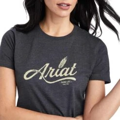 Ariat Women's Wheat Script Graphic T-Shirt -Wrangler || Ariat || ROPER Sales Store img28364 ariat women s wheat script graphic t shirt