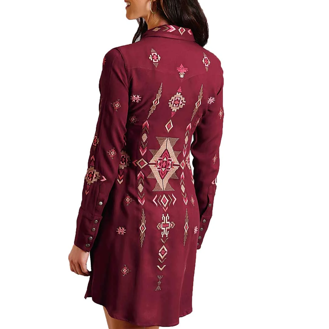 Stetson Women's Embroidered Shirt Dress 4 Stetson Women's Embroidered Shirt Dress - Image 2