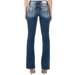 Miss Me Women's Tropical Longhorn Bootcut Jeans