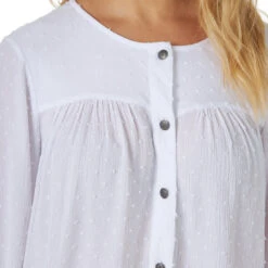 Wrangler Women's Swiss Dot Tie Front Blouse -Wrangler || Ariat || ROPER Sales Store img31582 wrangler women s swiss dot tie front blouse