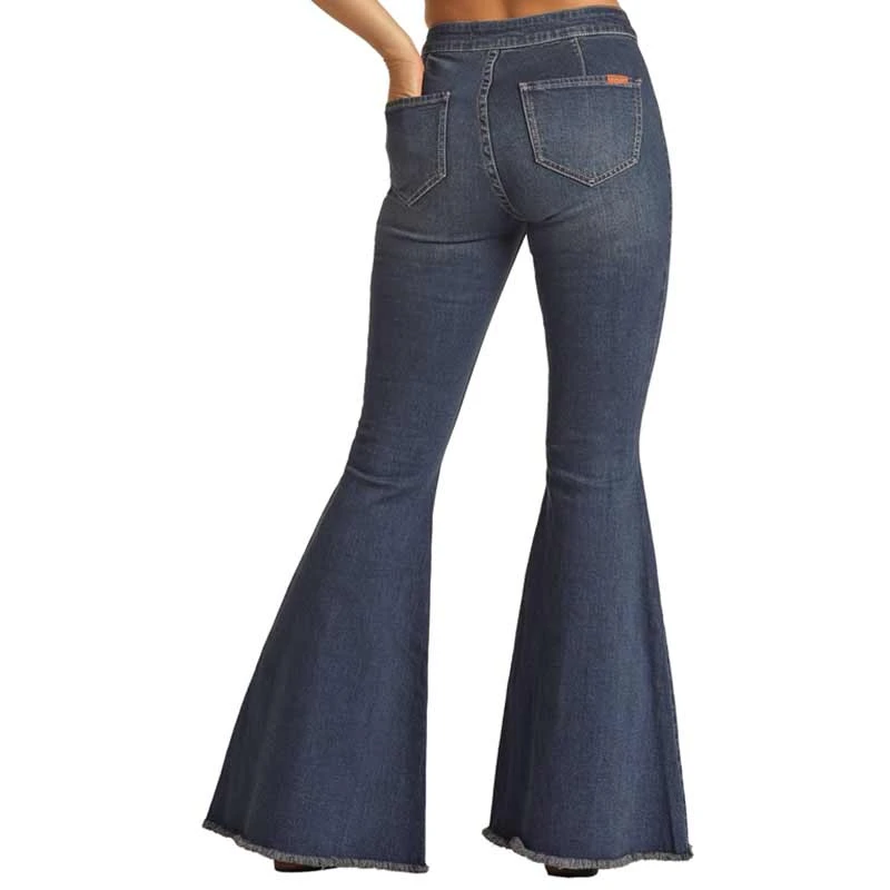 Rock & Roll Cowgirl Women's High Rise Bell Bottom Jeans 3 Rock & Roll Cowgirl Women's High Rise Bell Bottom Jeans