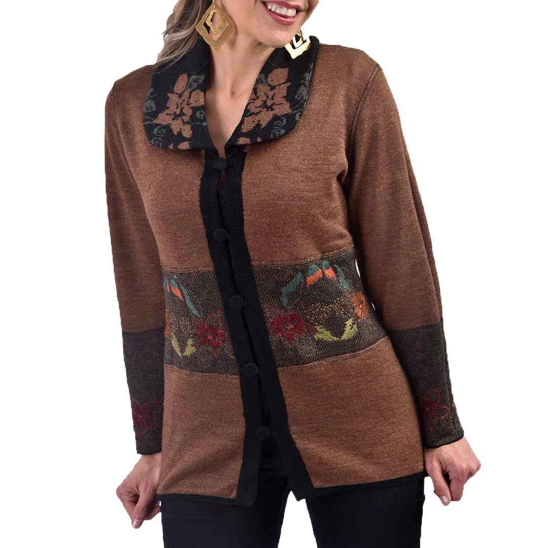 Peruvian Perfection Women's Floral Reversible Blazer 4 Peruvian Perfection Women's Floral Reversible Blazer - Image 2