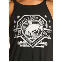 Rock & Roll Cowgirl Women's Cactus Ranch High Neck Tank -Wrangler || Ariat || ROPER Sales Store img40257 rock roll cowgirl women s cactus ranch high neck tank