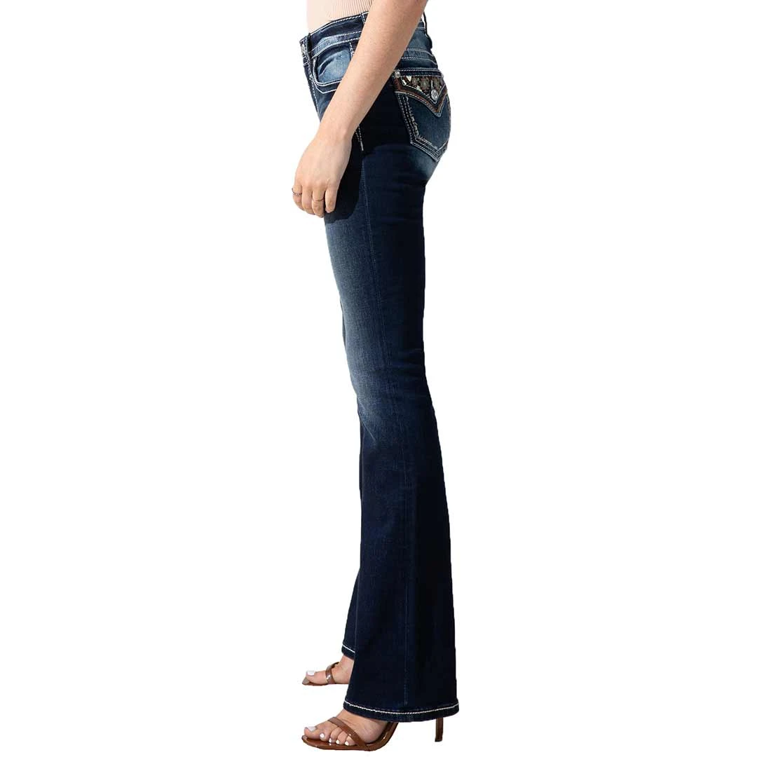 Miss Me Women's Aztec Accent Bootcut Jeans 4 Miss Me Women's Aztec Accent Bootcut Jeans - Image 2