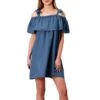 Roper Women's Tie Strap Denim Flounce Top Dress 2 Roper Women's Tie Strap Denim Flounce Top Dress -Wrangler || Ariat || ROPER Sales Store img45775 roper women s tie strap denim flounce top dress