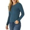 Wrangler Women's Essential Ribbed Knit Long Sleeve T-Shirt -Wrangler || Ariat || ROPER Sales Store img48202 wrangler women s essential ribbed knit long sleeve t shirt