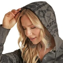 Powder River Outfitters Women's Aztec Print Hoodie -Wrangler || Ariat || ROPER Sales Store img50755 powder river outfitters women s aztec print hoodie