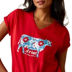 Ariat Women's Flower Cow Graphic T-Shirt 8 Ariat Women's Flower Cow Graphic T-Shirt -Wrangler || Ariat || ROPER Sales Store img51331 ariat women s flower cow graphic t shirt