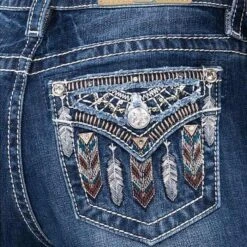 Miss Me Women's Tribal Dreams Bootcut Jeans -Wrangler || Ariat || ROPER Sales Store img55111 miss me women s tribal dreams bootcut jeans