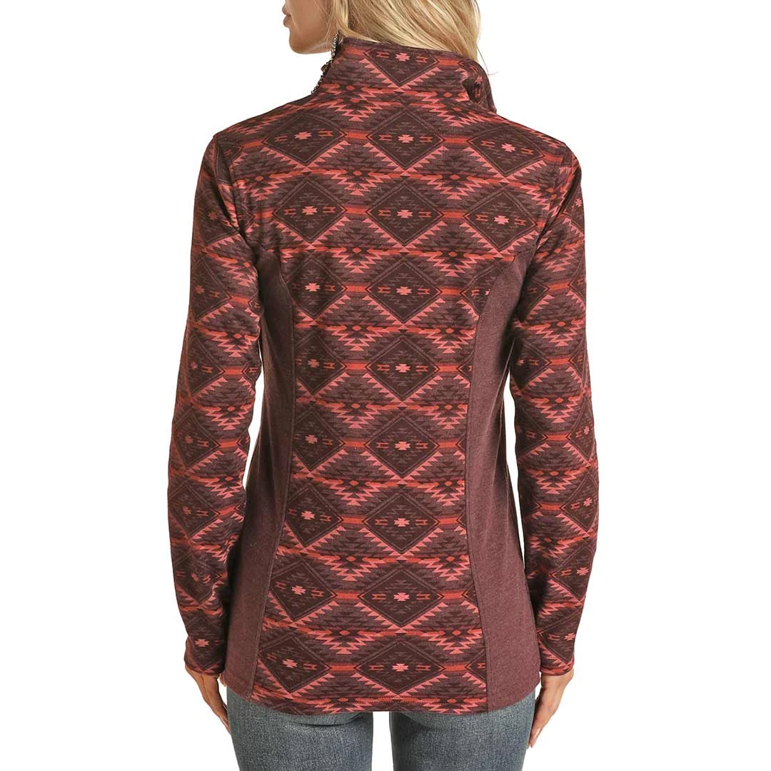 Powder River Outfitters Women's Aztec 1/4 Zip Sweater 4 Powder River Outfitters Women's Aztec 1/4 Zip Sweater - Image 2