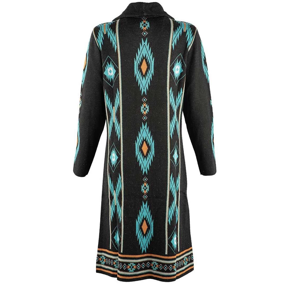 Time Of The West Women's Aztec Collared Duster Cardigan 4 Time Of The West Women's Aztec Collared Duster Cardigan - Image 2