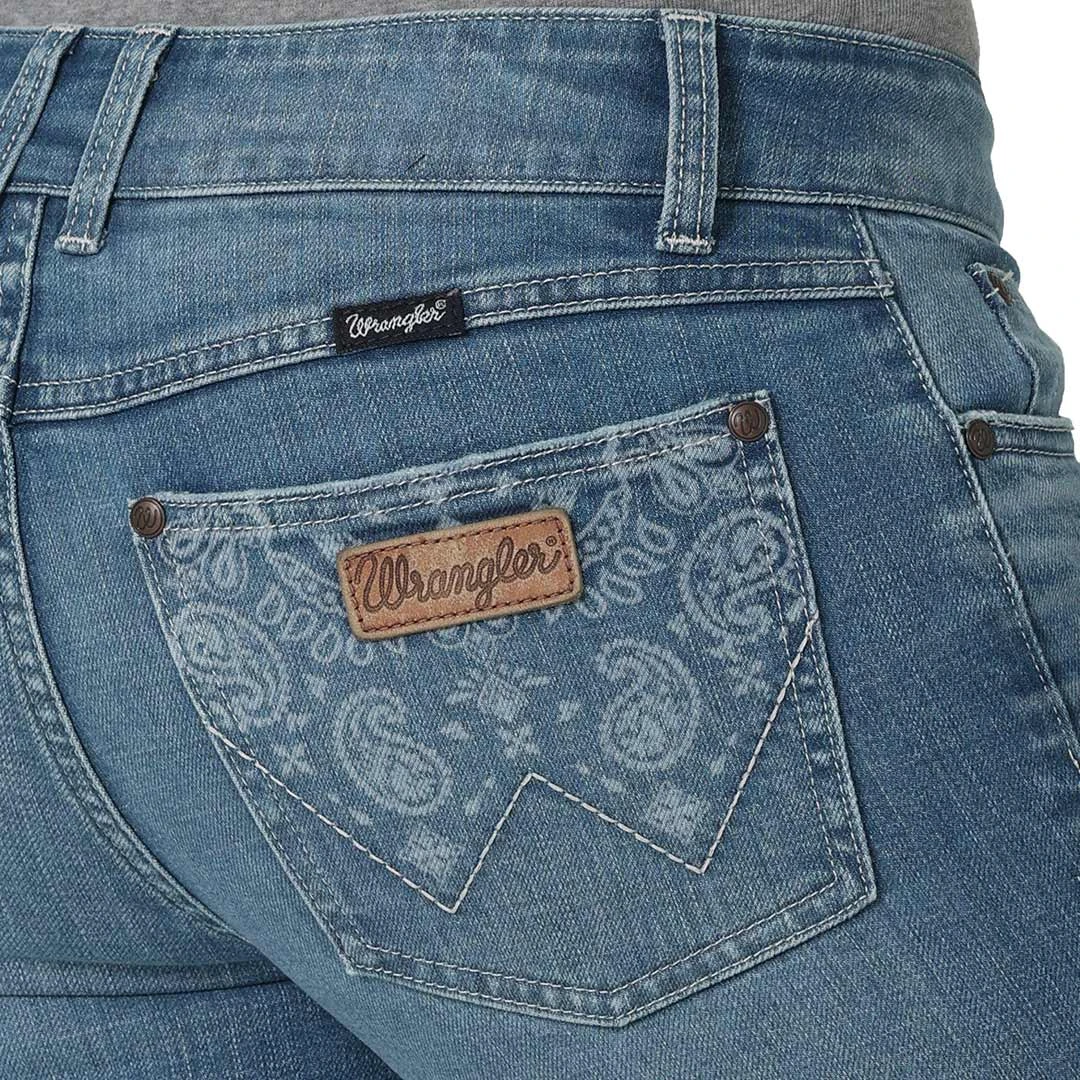 Wrangler Women's Retro Paisley Pocket Bootcut Jeans 6 Wrangler Women's Retro Paisley Pocket Bootcut Jeans - Image 4