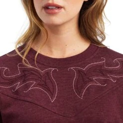 Ariat Women's Stitched Crew Sweatshirt -Wrangler || Ariat || ROPER Sales Store img68935 ariat women s stitched crew sweatshirt