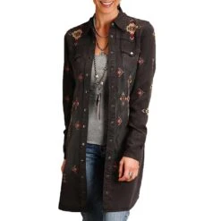 Stetson Women's Southwest Denim Shirt Dress -Wrangler || Ariat || ROPER Sales Store img69206 stetson women s southwest denim shirt dress