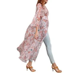 Easel Women's Empire Button Waist Floral Kimono -Wrangler || Ariat || ROPER Sales Store img70808 easel women s empire button waist floral kimono