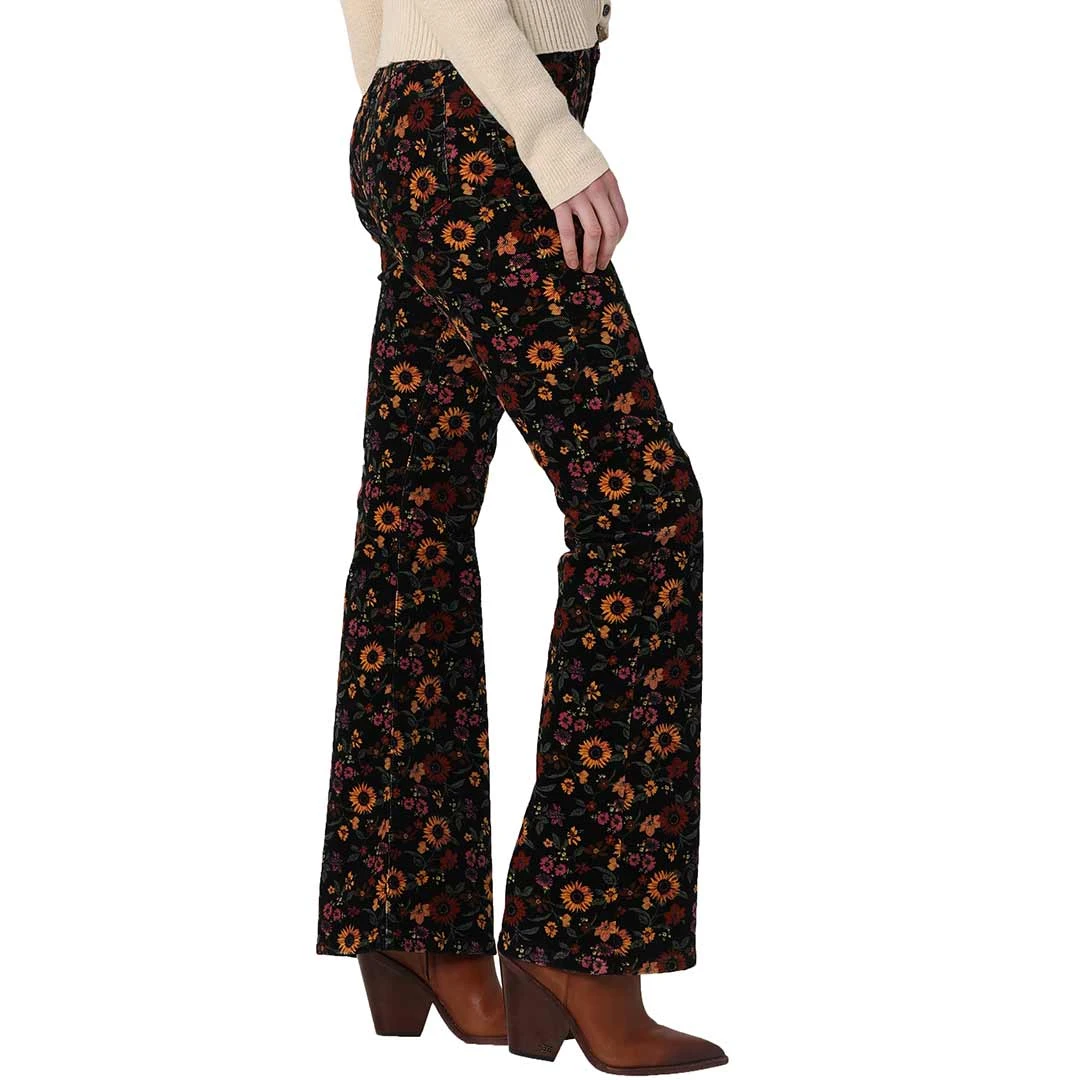 Wrangler Women's Fierce Flare Floral Print Corduroy Jeans 4 Wrangler Women's Fierce Flare Floral Print Corduroy Jeans - Image 2