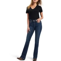Ariat Women's R.E.A.L. High Rise Dorothy Bootcut Jeans -Wrangler || Ariat || ROPER Sales Store img75919 ariat women s r e a l high rise dorothy bootcut jeans