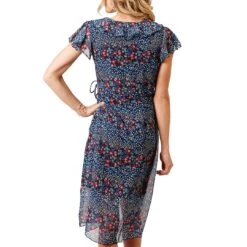 Roper Women's Floral Faux Wrap Dress -Wrangler || Ariat || ROPER Sales Store img76627 roper women s floral faux wrap dress