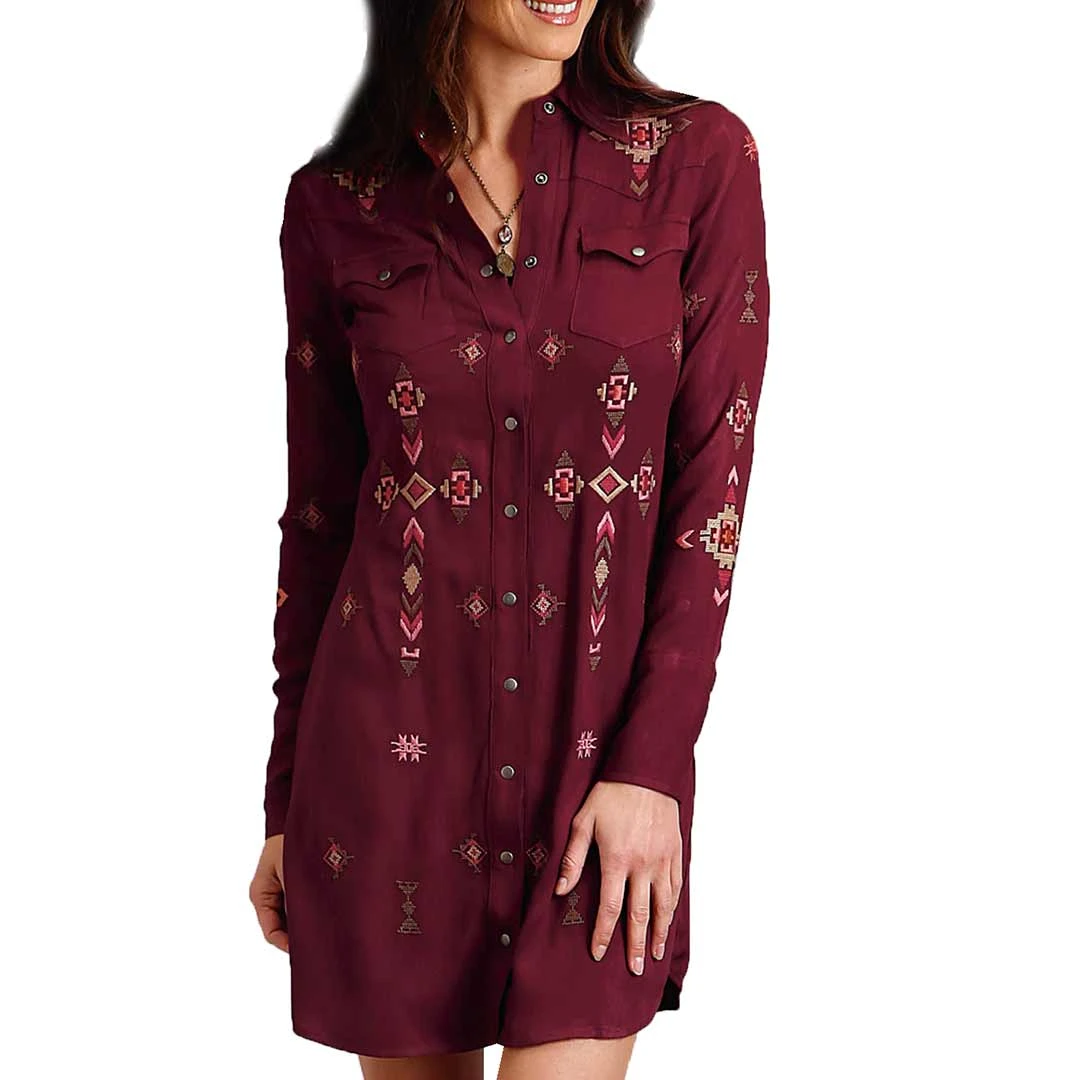 Stetson Women's Embroidered Shirt Dress 3 Stetson Women's Embroidered Shirt Dress
