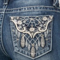 Miss Me Women's Floral Dreamcatcher Bootcut Jeans 9 Miss Me Women's Floral Dreamcatcher Bootcut Jeans -Wrangler || Ariat || ROPER Sales Store img79811 miss me women s floral dreamcatcher bootcut jeans