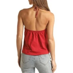 Rock & Roll Cowgirl Women's Embroidered Halter Top -Wrangler || Ariat || ROPER Sales Store img83194 rock roll cowgirl women s embroidered halter top