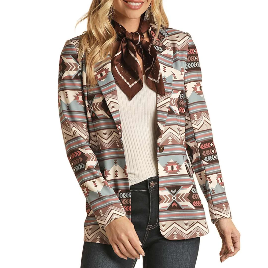 Rock & Roll Cowgirl Women's Aztec Blazer 3 Rock & Roll Cowgirl Women's Aztec Blazer