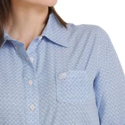 Cinch Women's ArenaFlex Geometric Print Button-Down Shirt -Wrangler || Ariat || ROPER Sales Store img91207 cinch women s arenaflex geometric print button down shirt